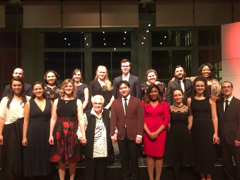 The Song Continues participants at Carnegie Hall with Marilyn Horne, January 2018